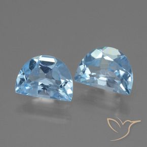 Gemme di Topazio Blu svizzero naturale da 1.91 ct, Taglio a fantasia, VVS-VS
