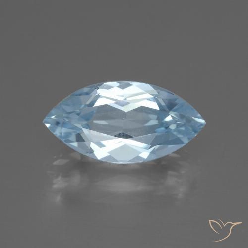 2.47ct Naturale Celeste Topazio, Taglio marquise, VVS
