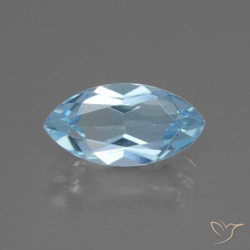 2.34ct Naturale Celeste Topazio, Taglio marquise, VVS-VS