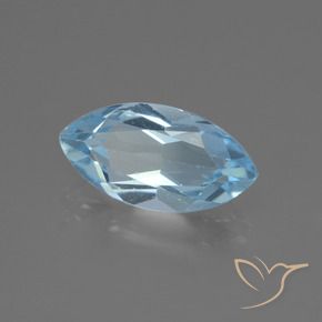 Topazio Celeste naturale da 2.34 ct, Taglio marquise, VVS-VS