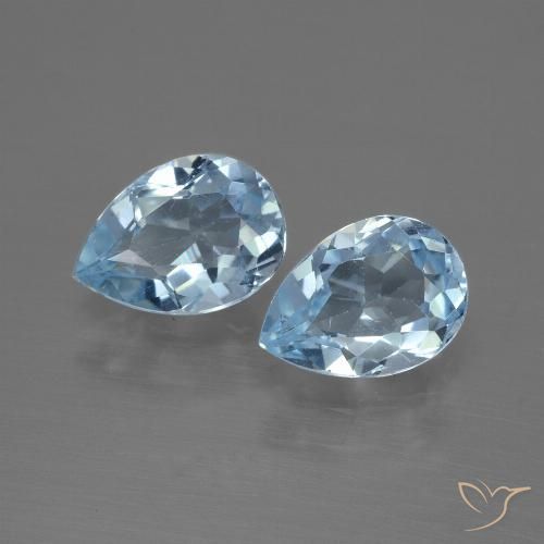 1.71ctw Naturale Celeste Topazio, Forma a pera, VVS-VS