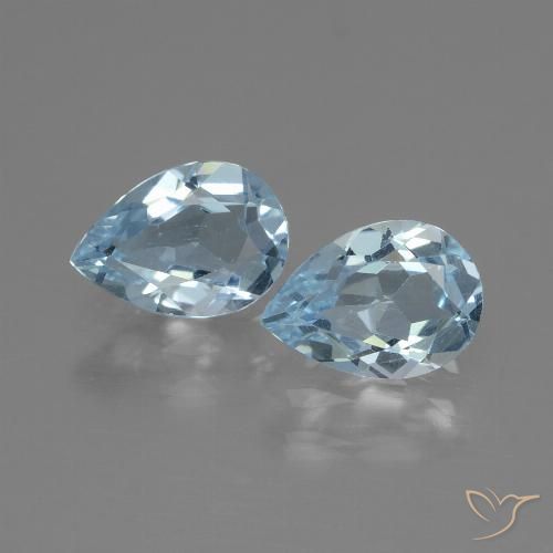 1.67ctw Naturale Celeste Topazio, Forma a pera, VVS-VS