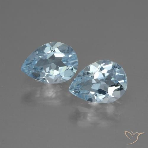 1.67ctw Naturale Celeste Topazio, Forma a pera, VVS-VS