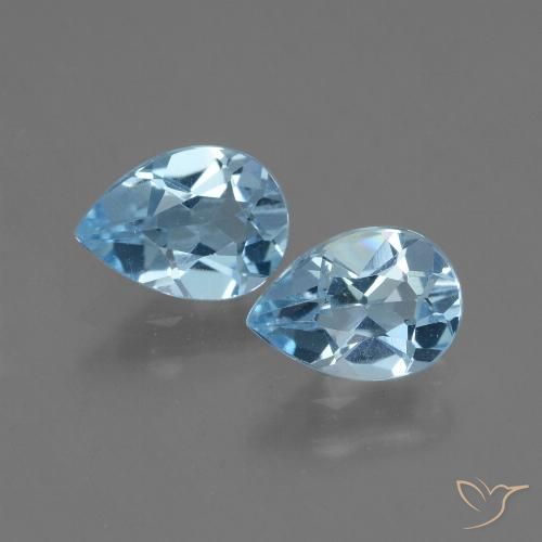 1.60ctw Naturale Celeste Topazio, Forma a pera, VVS-VS