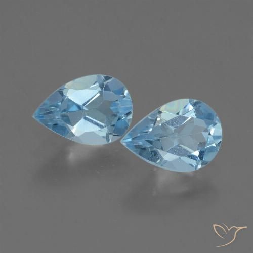1.66ctw Naturale Blu svizzero Topazio, Forma a pera, VVS-VS