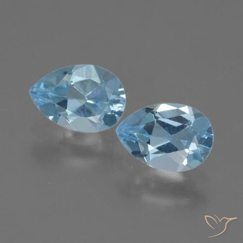 1.58ctw Naturale Celeste Topazio, Forma a pera, VVS-VS