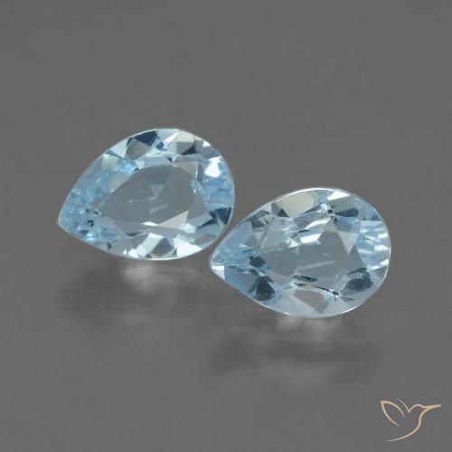 1.72ctw Naturale Celeste Topazio, Forma a pera, VVS-VS
