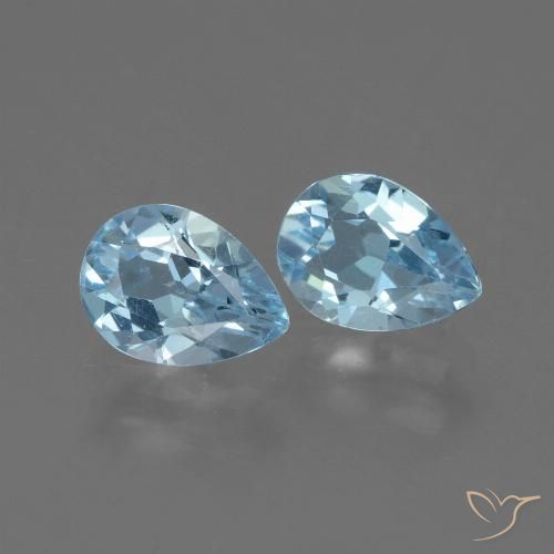 1.49ctw Naturale Celeste Topazio, Forma a pera, VVS-VS