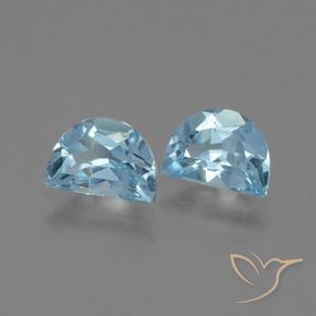 Gemme di Topazio Celeste naturale da 1.94 ct, Taglio a fantasia, VS