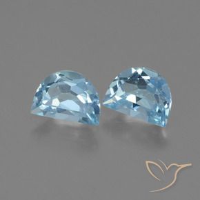 Gemme di Topazio Celeste naturale da 2.02 ct, Taglio a fantasia, VS