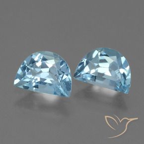 Gemme di Topazio Blu svizzero naturale da 1.94 ct, Taglio a fantasia, VS