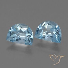 Gemme di Topazio Celeste naturale da 2.17 ct, Taglio a fantasia, VS