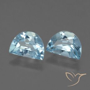 Gemme di Topazio Celeste naturale da 1.90 ct, Taglio a fantasia, VS