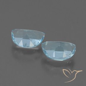Gemme di Topazio Celeste naturale da 1.90 ct, Taglio a fantasia, VS