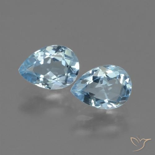 1.61ctw Naturale Celeste Topazio, Forma a pera, VVS-VS