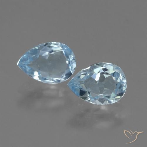 1.69ctw Naturale Celeste Topazio, Forma a pera, VVS-VS