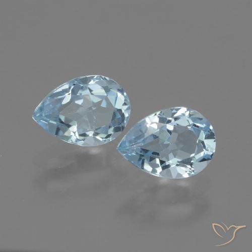 1.63ctw Naturale Celeste Topazio, Forma a pera, VVS-VS