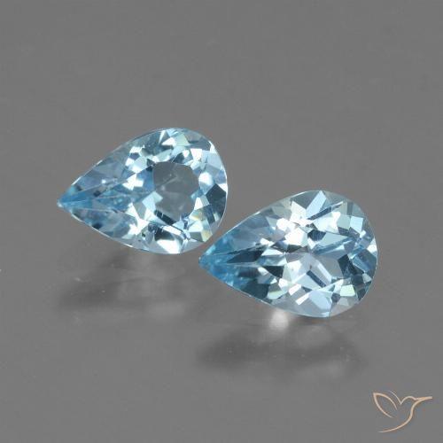1.51ctw Naturale Celeste Topazio, Forma a pera, VVS-VS