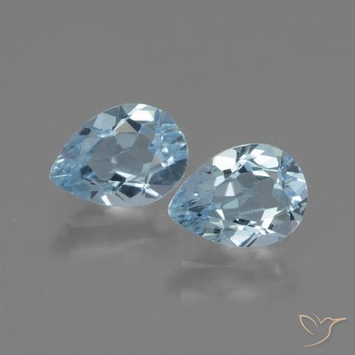 1.71ctw Naturale Celeste Topazio, Forma a pera, VVS-VS