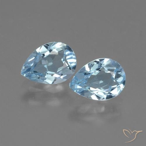 1.65ctw Naturale Celeste Topazio, Forma a pera, VVS-VS