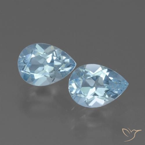 1.70ctw Naturale Celeste Topazio, Forma a pera, VVS-VS
