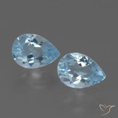 1.66ctw Naturale Celeste Topazio, Forma a pera, VVS-VS