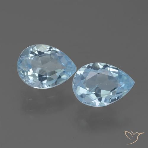 1.58ctw Naturale Celeste Topazio, Forma a pera, VVS-VS