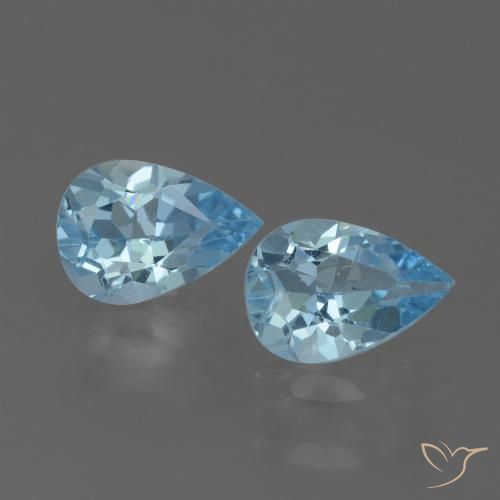 1.55ctw Naturale Celeste Topazio, Forma a pera, VVS-VS