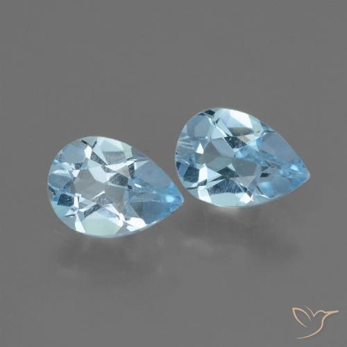 1.49ctw Naturale Celeste Topazio, Forma a pera, VVS-VS