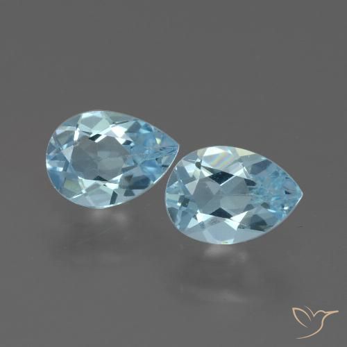 1.53ctw Naturale Celeste Topazio, Forma a pera, VVS-VS