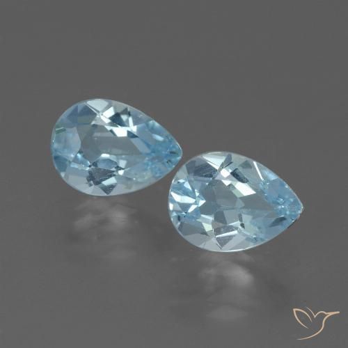 1.66ctw Naturale Celeste Topazio, Forma a pera, VVS-VS
