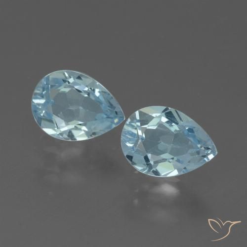 1.74ctw Naturale Celeste Topazio, Forma a pera, VVS-VS