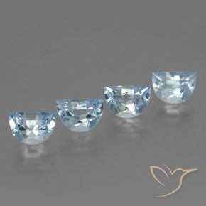 Gemme di Topazio Celeste naturale da 4.00 ct, Taglio a fantasia, VS