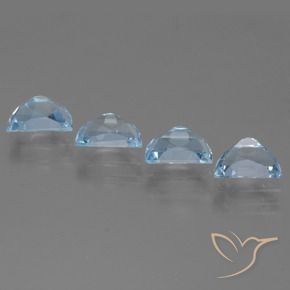 Gemme di Topazio Celeste naturale da 4.00 ct, Taglio a fantasia, VS