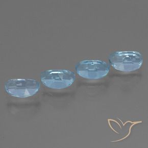 Gemme di Topazio Blu svizzero naturale da 3.97 ct, Taglio a fantasia, VS