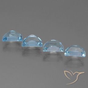 Gemme di Topazio Celeste naturale da 4.30 ct, Taglio a fantasia, VS