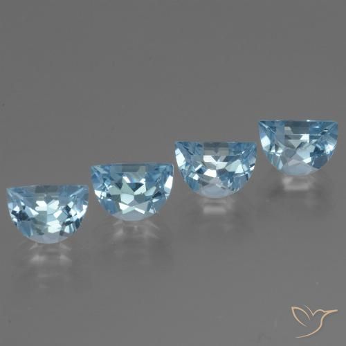 3.92ctw Naturale Celeste Topazio, Taglio a fantasia, VVS-VS