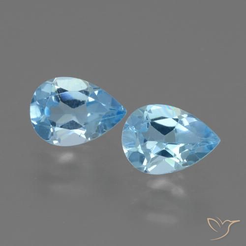 1.72ctw Naturale Celeste Topazio, Forma a pera, VVS-VS