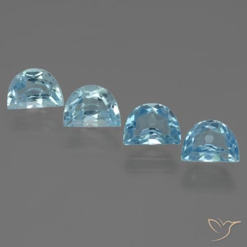 Gemme di Topazio Blu svizzero naturale da 4.49 ct, Taglio a fantasia, VS