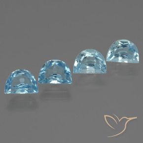 Gemme di Topazio Blu svizzero naturale da 4.49 ct, Taglio a fantasia, VS