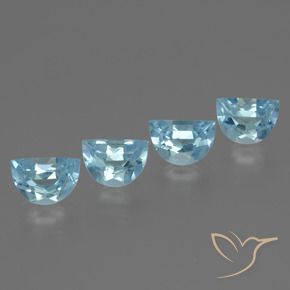 Gemme di Topazio Celeste naturale da 4.00 ct, Taglio a fantasia, VS