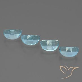 Gemme di Topazio Celeste naturale da 4.00 ct, Taglio a fantasia, VS