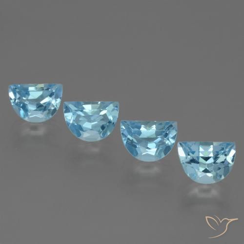 4.39ctw Naturale Celeste Topazio, Taglio a fantasia, VVS-VS