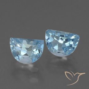 Gemme di Topazio Celeste naturale da 2.16 ct, Taglio a fantasia, VVS-VS