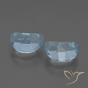Gemme di Topazio Celeste naturale da 2.19 ct, Taglio a fantasia, VS