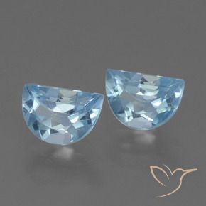 Gemme di Topazio Celeste naturale da 2.00 ct, Taglio a fantasia, VS