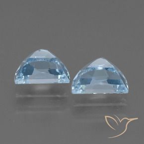 Gemme di Topazio Celeste naturale da 2.36 ct, Taglio a fantasia, VS