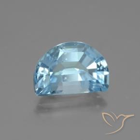 Topazio Celeste naturale da 4.54 ct, Taglio a fantasia, VVS-VS