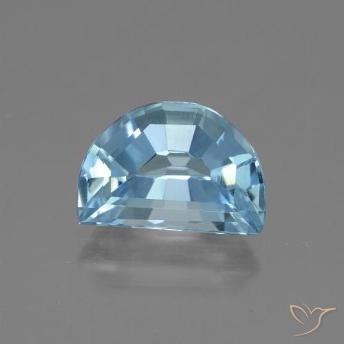4.94ct Naturale Celeste Topazio, Taglio a fantasia, VVS-VS, Photo A