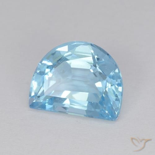 Topazio Celeste naturale da 3.48 ct, Taglio a fantasia, VVS